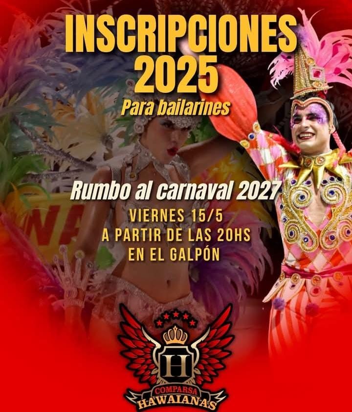 HAWAIANAS YA INSCRIBE PARTICIPANTES PARA EL CARNAVAL 2027