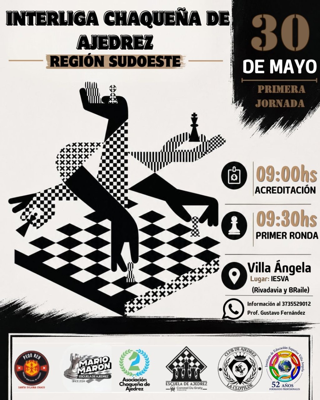 &iexcl;En Villa Angela se viene la Gran Interliga Chaque&ntilde;a de Ajedrez - Regi&oacute;n Sudoeste!