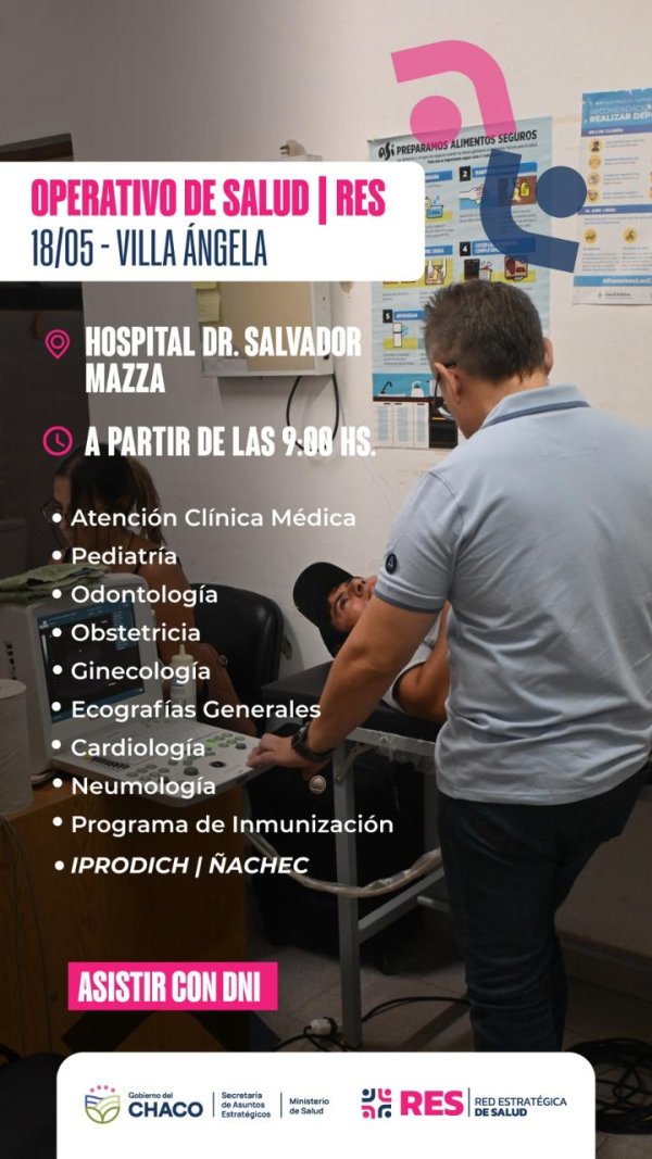 VILLA &Aacute;NGELA: ESTE LUNES 18 SE REALIZAR&Aacute; UN NUEVO OPERATIVO DE LA RED ESTRAT&Eacute;GICA DE SALUD (RES)