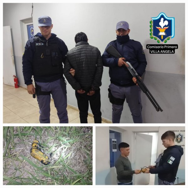 RECUPERAN UN TALADRO SUSTRA&Iacute;DO Y DEMORAN A UN HOMBRE EN VILLA &Aacute;NGELA