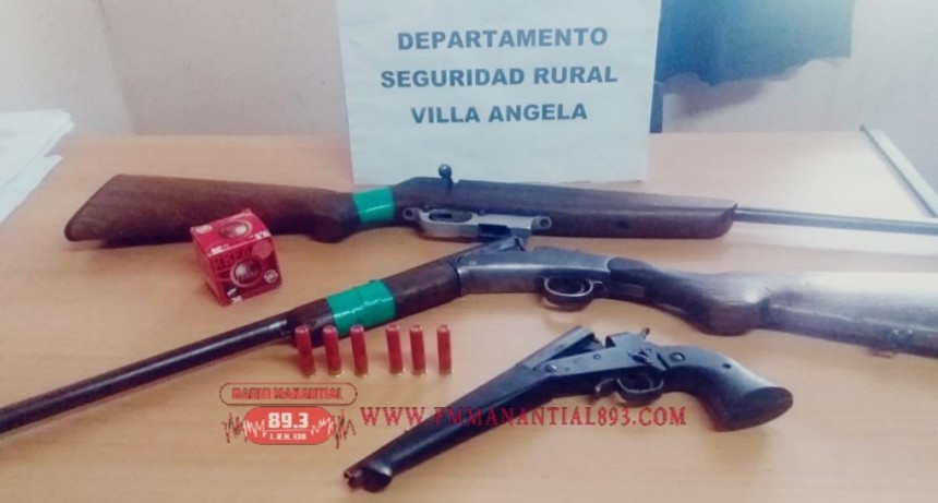 Villa &Aacute;ngela: TRAS LA DENUNCIA DE UN PRODUCTOR POR CAZADORES EN SU CAMPO, ALLANAN DOS DOMICILIOS Y LOGRAN SECUESTRAR LAS ARMAS