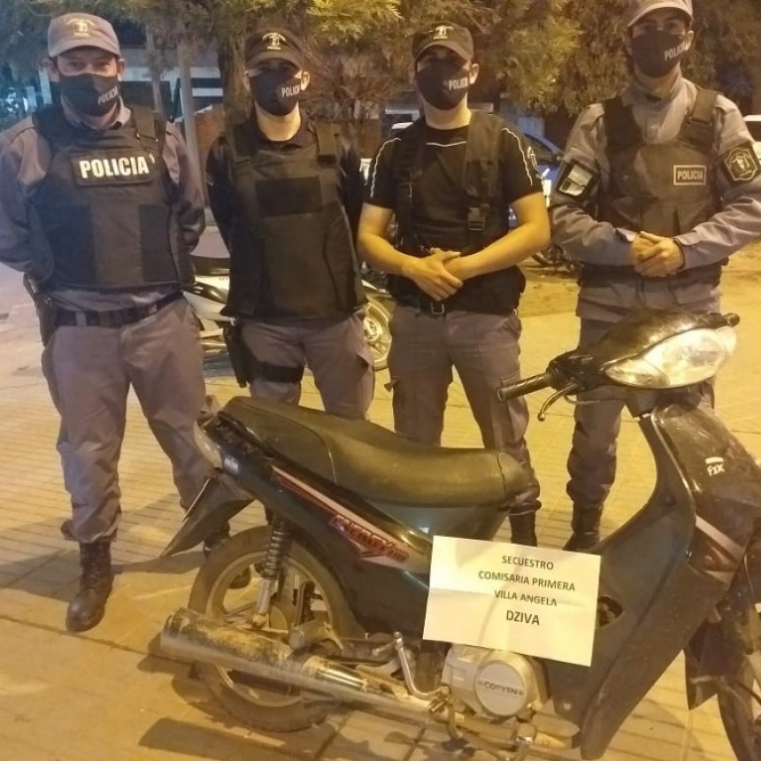 Villa &Aacute;ngela: EL PERSONAL POLICIAL RECUPER&Oacute; UNA MOTO CON PEDIDO DE SECUESTRO DEL 2018