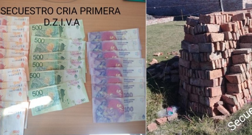 Villa &Aacute;ngela: EL SOBRINO LE HABR&Iacute;A ROBADO $22.000 Y COMPR&Oacute; LADRILLOS, PERSONAL POLICIAL RECUPER&Oacute; PARTE DEL DINERO