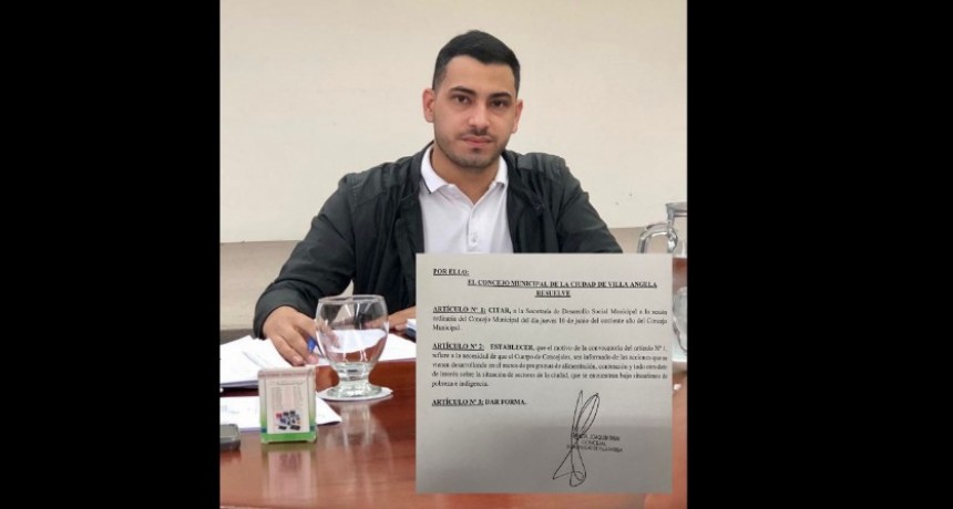 Villa &Aacute;ngela: Conc. JOAQU&Iacute;N GARC&Iacute;A | SOLICIT&Oacute; CITAR A LA SECRETAR&Iacute;A DE DESARROLLO SOCIAL PARA LA OBTENIC&Oacute;N DE INFORMES Y SE LE FUE DENEGADO POR VOTACI&Oacute;N 
