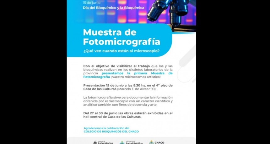 SALUD CELEBRA ESTE MI&Eacute;RCOLES EL D&Iacute;A DEL BIOQU&Iacute;MICO Y LA BIOQU&Iacute;MICA CON M&Uacute;LTIPLES ACTIVIDADES