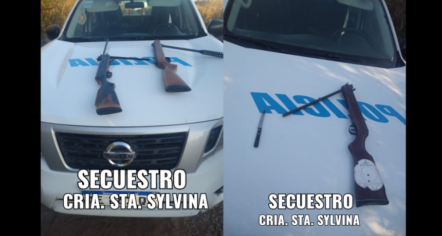 Santa Sylvina: SECUESTRARON 3 AIRES COMPRIMIDO Y UN ARMA BLANCA EN UNA TARDE