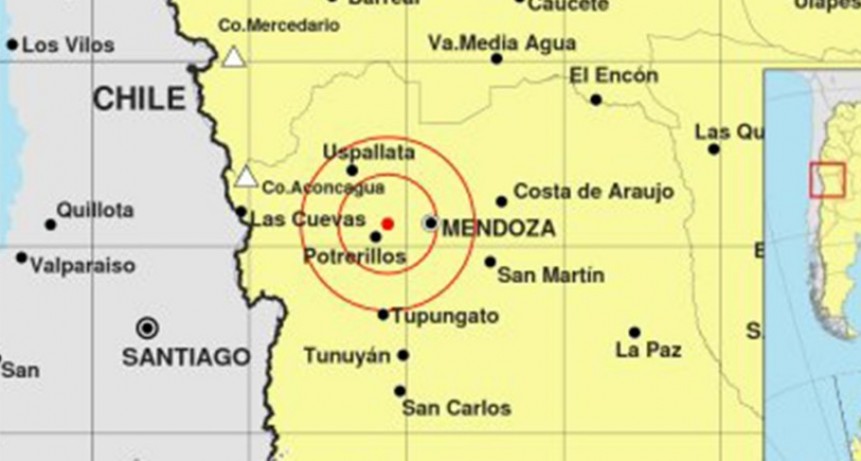 Tembl&oacute; una localidad mendocina con un sismo de 5 grados