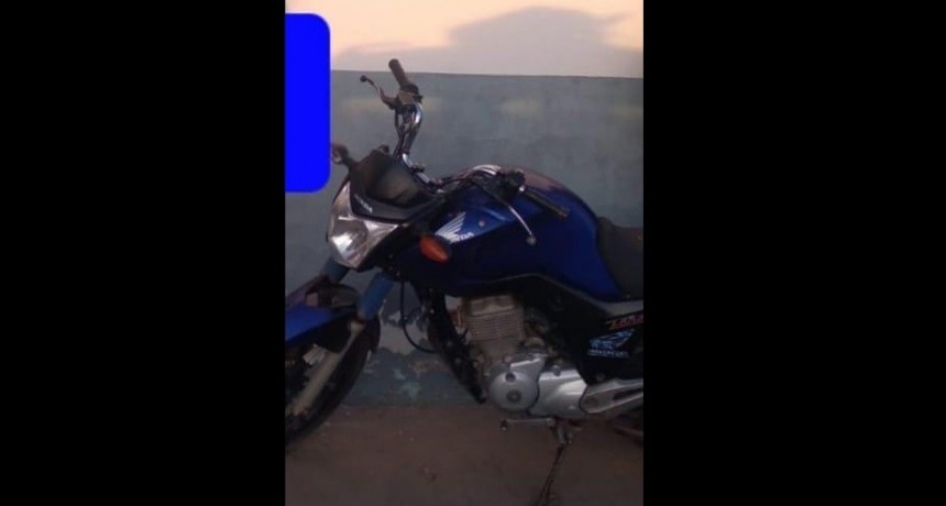 Chorotis: UN JOVEN DE 17 A&Ntilde;OS FUE APREHENDIDO POR EL ROBO DE UNA MOTOCICLETA