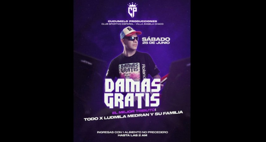 Villa &Aacute;ngela: EVENTO SOLIDARIO DE LA MANO DE CUCUMELO PRODUCCIONES PARA AYUDAR A LUDMILA MEDRAN Y SU FAMILIA