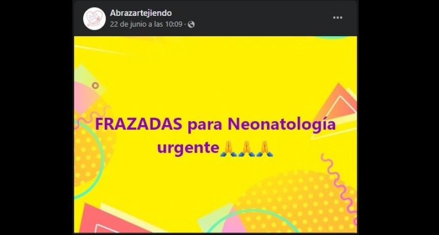 Villa &Aacute;ngela: MOVIDA SOLIDARIA PARA JUNTAR FRAZADAS PARA LA SALA DE NEONATOLOG&Iacute;A DEL HOSPITAL 