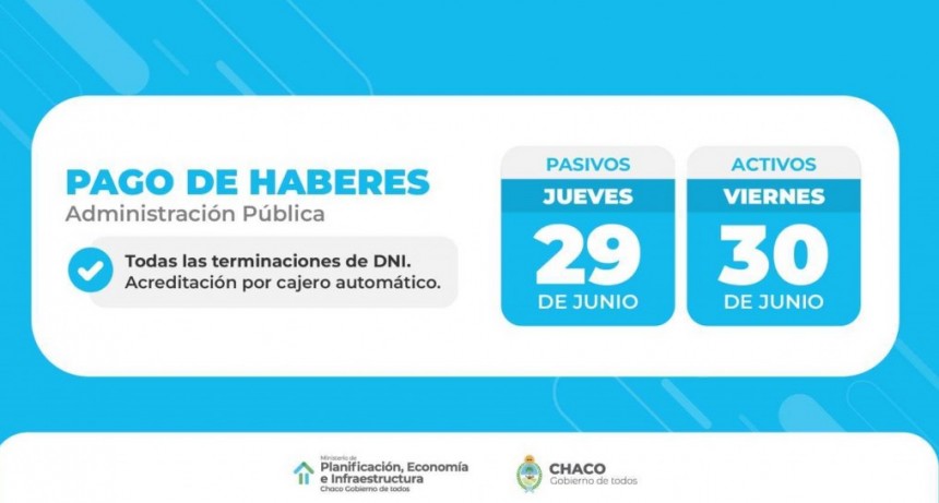 Desde el jueves 29: ESTA SEMANA INICIA EL PAGO DE SALARIOS A LA ADMINISTRACI&Oacute;N P&Uacute;BLICA