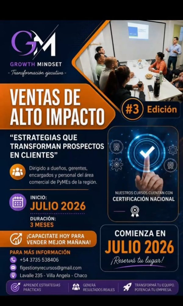 CAPACITACI&Oacute;N PARA EMPRESARIOS Y PERSONAL DE PyMES: LANZAN LA TERCERA EDICI&Oacute;N DE &ldquo;VENTAS DE ALTO IMPACTO&rdquo; Y &ldquo;GESTI&Oacute;N EMPRESARIAL 360&rdquo;