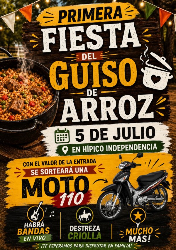 CRECE LA EXPECTATIVA POR LA PRIMERA FIESTA DEL GUISO DE ARROZ QUE SE REALIZAR&Aacute; EL 5 DE JULIO