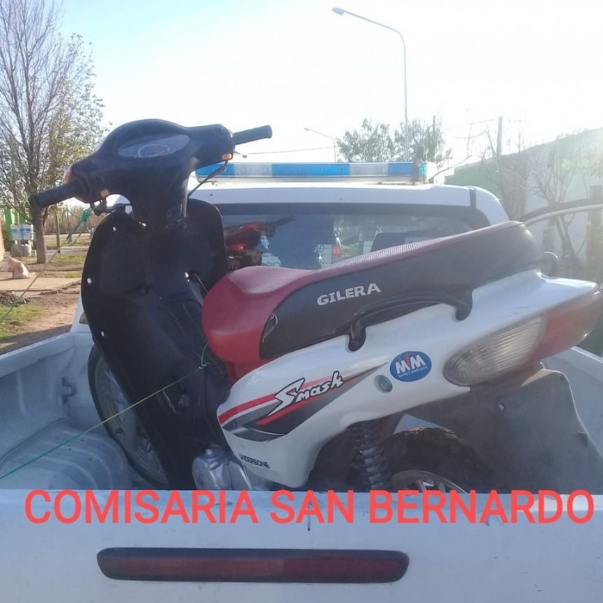 San Bernardo: RECUPERAN UNA MOTO ROBADA EN HORAS DE LA MADRUGADA Y FUE LLEVADA A LA TIGRA