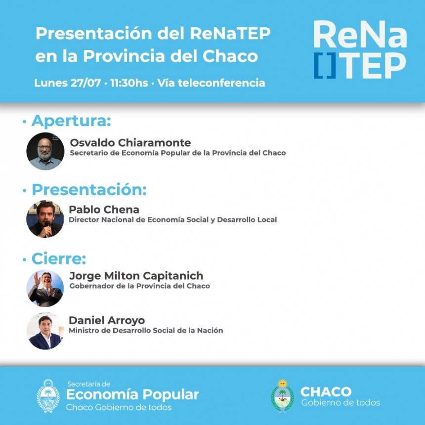 EN TELECONFERENCIA CON FUNCIONARIOS NACIONALES, MA&Ntilde;ANA SE PRESENTA EL RENATEP EN EL CHACO