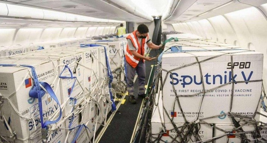 Llega un cargamento r&eacute;cord de Sputnik V: 1.141.000 dosis, todas del componente 1