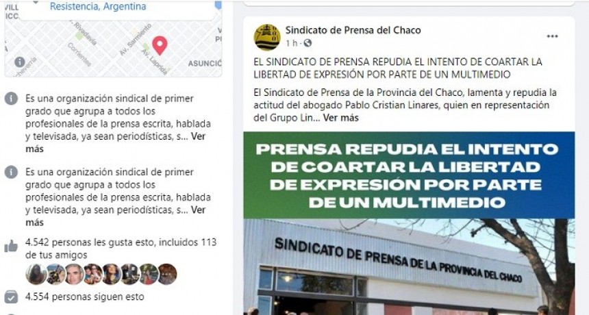 El Sindicato de Prensa repudi&oacute; intento de &ldquo;coartar la libertad de expresi&oacute;n&rdquo; por parte de multimedio