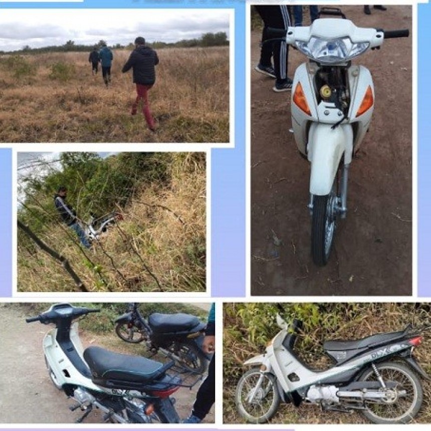 Villa &Aacute;ngela: Divisi&oacute;n Investigaciones Complejas recuper&oacute; una Motocicleta  que fue Sustra&iacute;da  y  Escondida en un Descampado