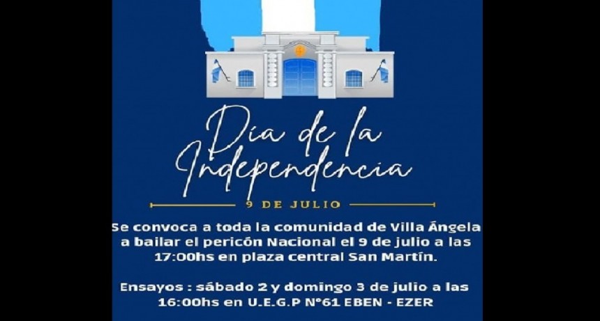 Villa &Aacute;ngela: EL MUNICIPIO INVITA A LA COMUNIDAD A PARTICIPAR DEL "BAILE DEL PERIC&Oacute;N"