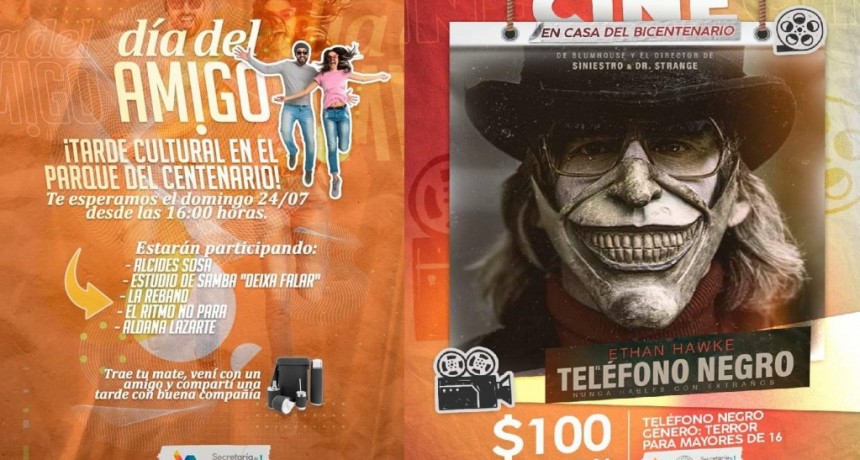 EL MUNICIPIO INVITA A UNA TARDE CULTURAL PARA CELEBRAR EL D&Iacute;A DEL AMIGO