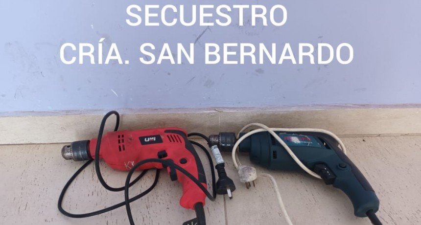 San Bernardo: EL PERSONAL POLICIAL RECUPER&Oacute; DOS TALADROS ROBADOS