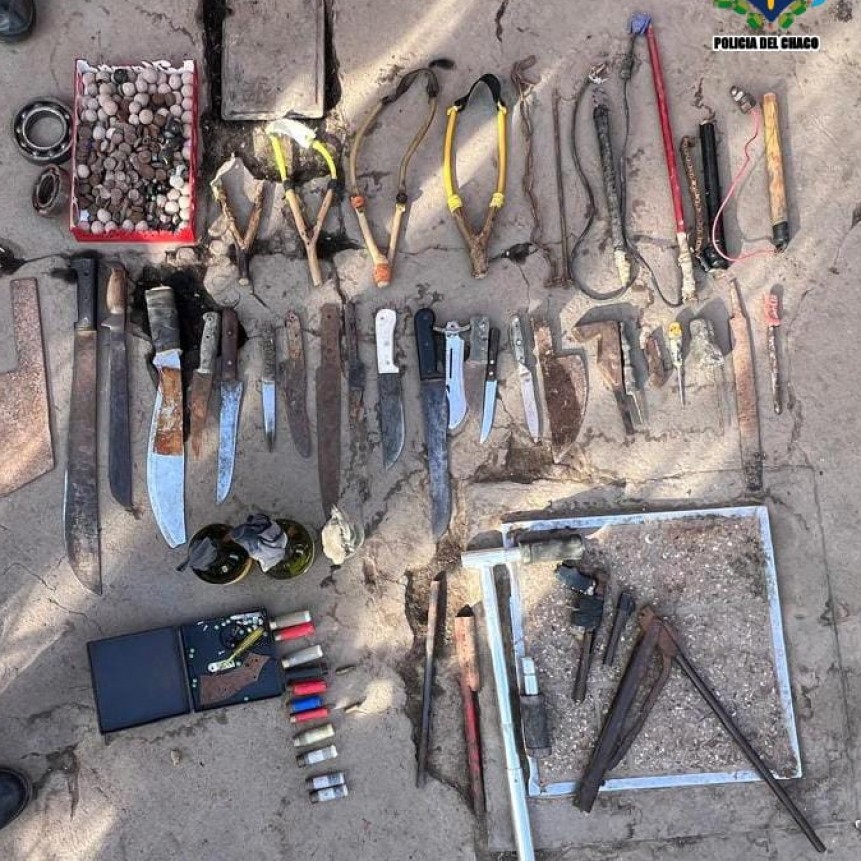 La Clotilde: POR EL ENFRENTAMIENTO ENTRE VECINOS, ALLANAN DOS DOMICILIOS Y SECUESTRAN VARIAS ARMAS 