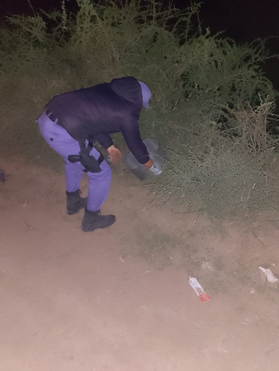 VILLA ÁNGELA: POLICÍA RECUPERÓ UNA OLLA ROBADA, EL DELINCUENTE HUYÓ 