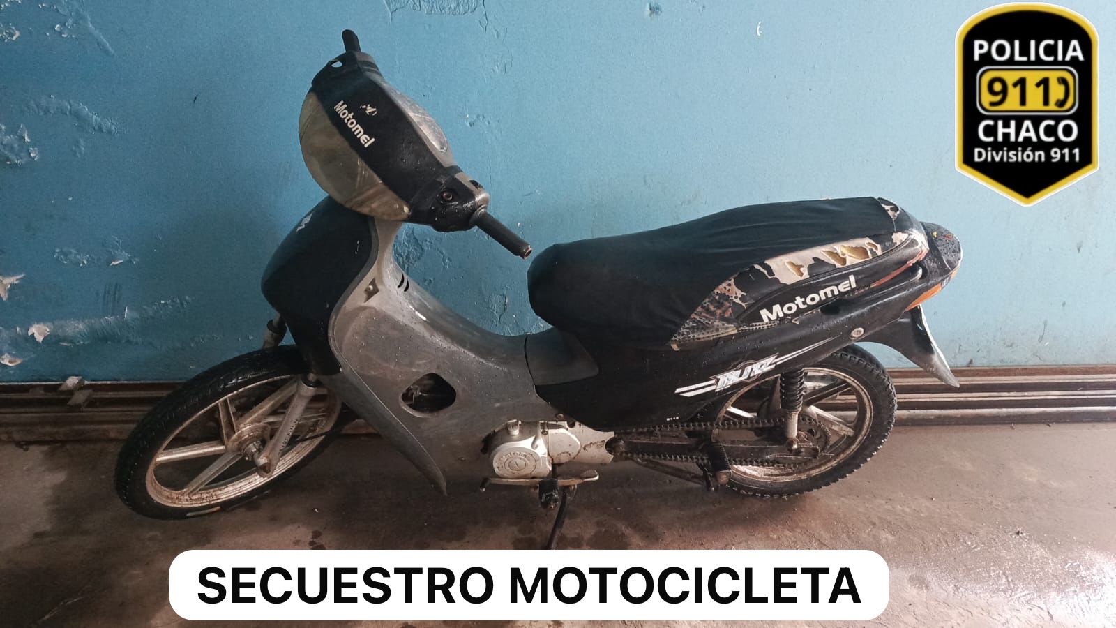 VILLA ÁNGELA: ENTRARON A ROBAR A UN DOMICILIO Y DEJARON ABANDONADA UNA MOTOCICLETA 