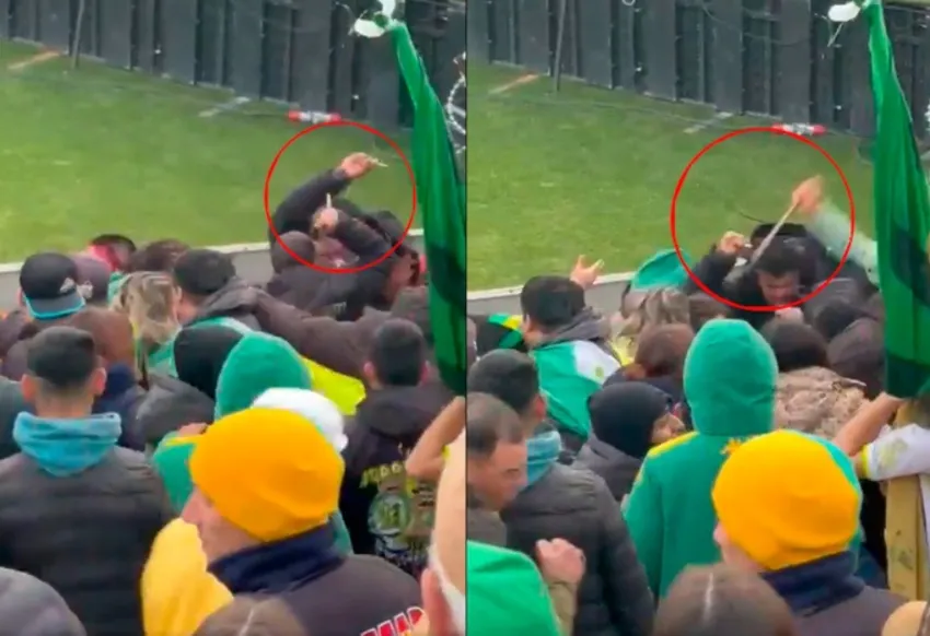 Hinchas, a los cuchillazos en la tribuna durante un partido de primera división