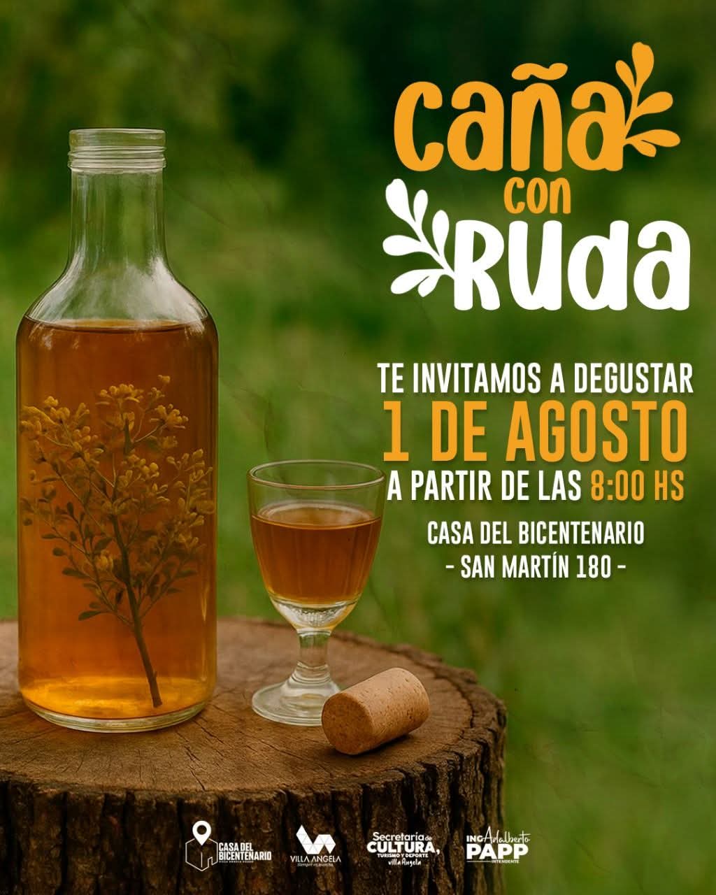 DEGUSTACIÓN DE CAÑA CON RUDA EN CASA DEL BICENTENARIO DE VILLA ÁNGELA