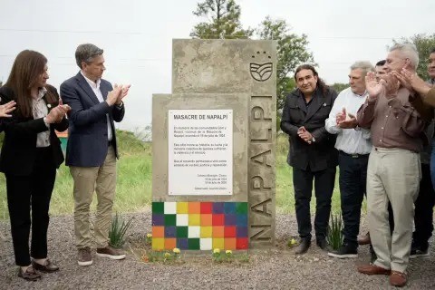 A 102 a&ntilde;os de la Masacre de Napalp&iacute;, inauguraron un t&oacute;tem en el sitio hist&oacute;rico