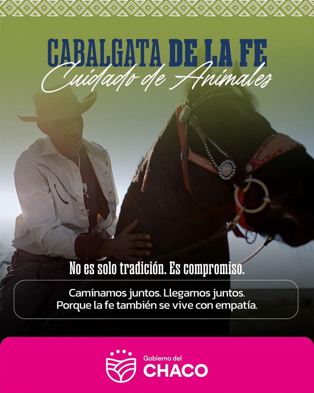 CABALGATA DE LA FE 2026: EL GOBIERNO DEL CHACO REFUERZA EL PLAN DE BIENESTAR ANIMAL PARA PROTEGER A LOS CABALLOS DURANTE LA PEREGRINACI&Oacute;N