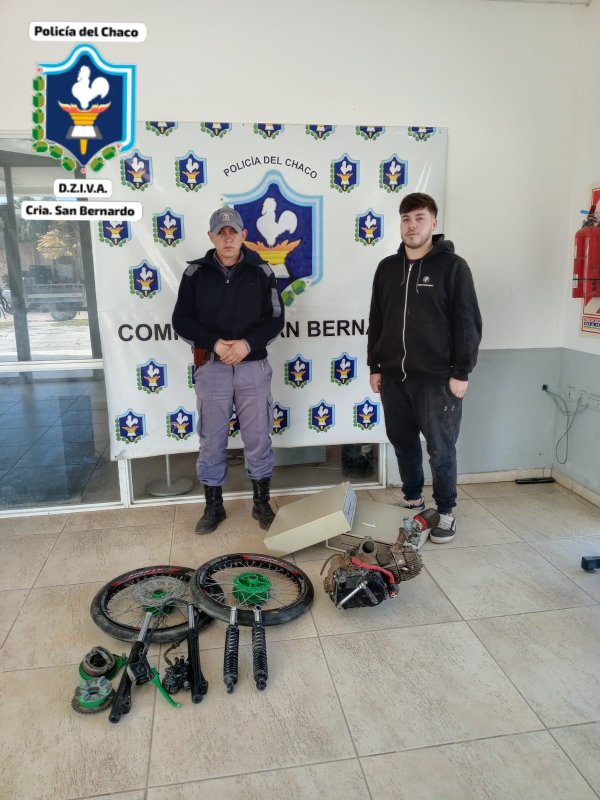 RECUPERAN LAS &Uacute;LTIMAS PARTES DE UNA MOTOCICLETA ROBADA Y ESCLARECEN POR COMPLETO EL CASO EN SAN BERNARDO