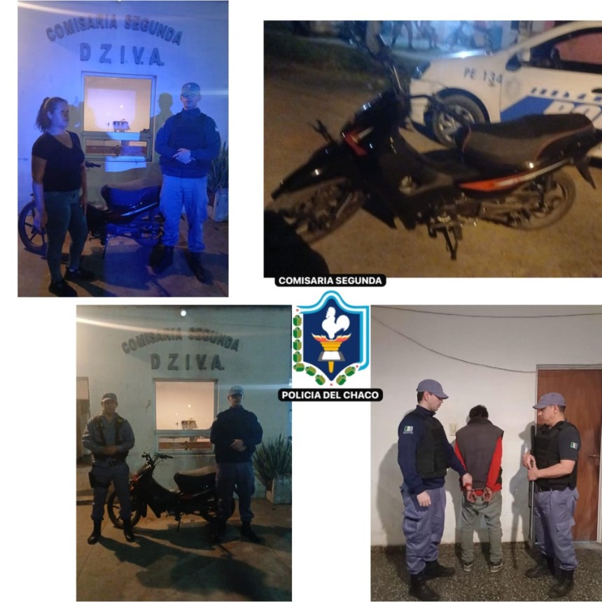 COMISAR&Iacute;A SEGUNDA ESCLARECI&Oacute; EL HURTO DE UNA MOTOCICLETA