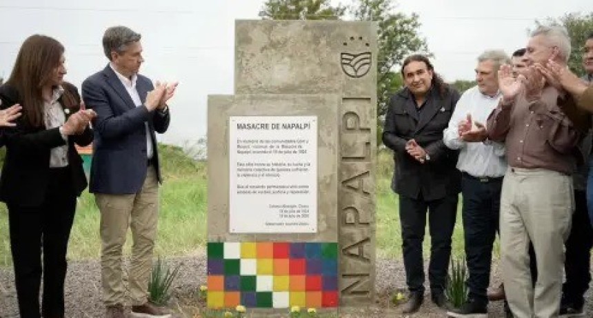 A 102 a&ntilde;os de la Masacre de Napalp&iacute;, inauguraron un t&oacute;tem en el sitio hist&oacute;rico