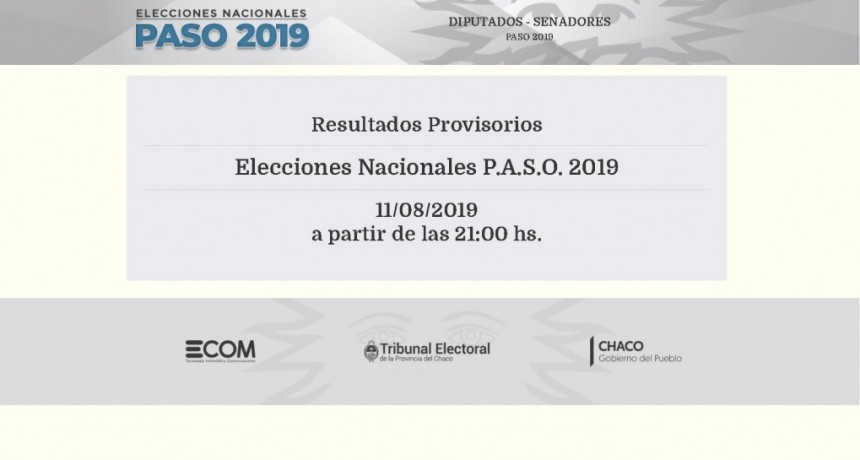 #PASO2019: SEGUÍ EL ESCRUTINIO MINUTO A MINUTO