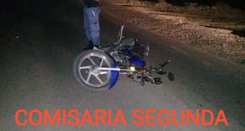 Villa &Aacute;ngela: ACCIDENTE DE TR&Aacute;NSITO EN RUTA NACIONAL 95, EL CONDUCTOR DE LA MOTO RESULTO CON FRACTURA Y LESIONES VARIAS