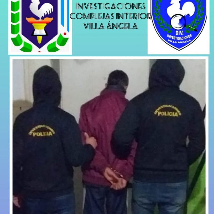 Villa &Aacute;ngela: DETIENEN A "SEBA" P. CON VARIAS CAUSAS, AL VERSE ACORRALADO POR EL PERSONAL POLICIAL AMENAZABA CON LASTIMARSE CON UN CUCHILLO 