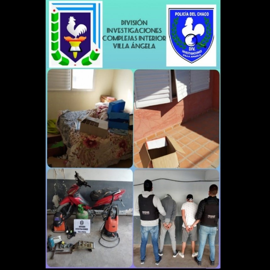 Villa &Aacute;ngela:  DETIENEN A "L&Aacute;GRIMA" Y A "DAVI" Y RECUPERAN ELEMENTOS DE DOS HECHOS DELICTIVOS.