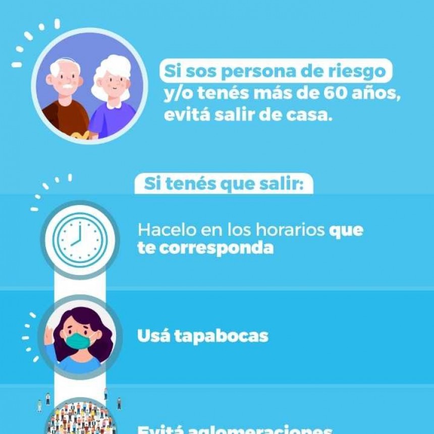 Coronavirus: nuevas medidas restrictivas para personas de riesgo y mayores de 60 a&ntilde;os
