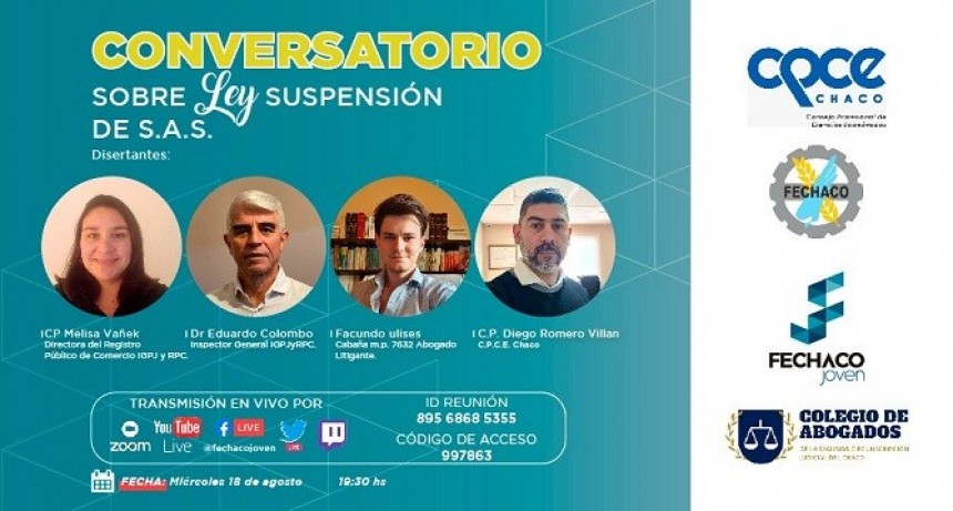 La FECHACO Joven invita al Conversatorio Ley de suspensi&oacute;n de S.A.S.