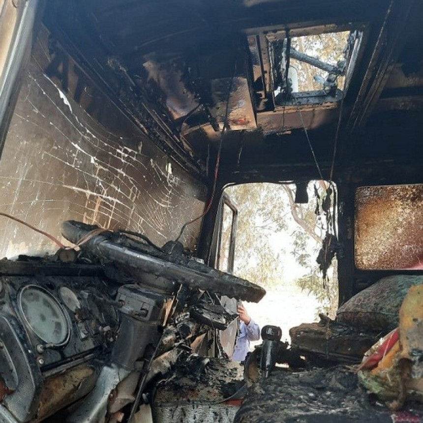 Villa &Aacute;ngela: Se incendi&oacute; la cabina de un Cami&oacute;n, s&oacute;lo hubo p&eacute;rdidas materiales