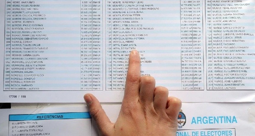 PASO 2021: por reubicaciones de mesas, recomiendan a los electores consultar el padr&oacute;n