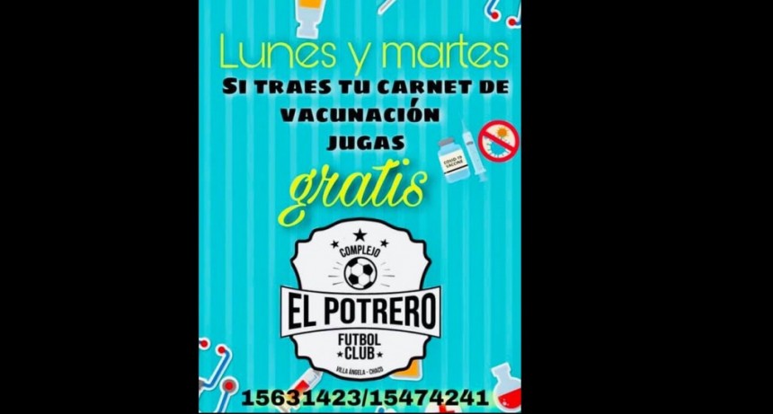 Villa &Aacute;ngela: &ldquo;EL POTRERO&rdquo; DA HORAS GRATIS A QUIENES PRESENTEN CARNET DE VACUNACI&Oacute;N CONTRA EL COVID | &ldquo;Es una manera de ayudar a la salud p&uacute;blica&rdquo;