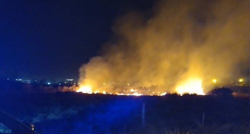 Villa &Aacute;ngela: Un Incendio de Pastizales en terreno bald&iacute;o afecto una superficie de 2 hect&aacute;reas  
