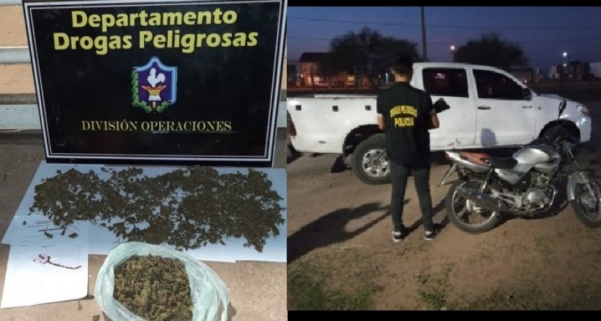 Resistencia: MOTORISTA ANDABA EN MOTO CON CASI MEDIO KILO DE MARIHUANA