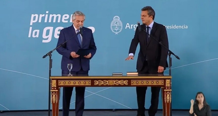 Massa asumi&oacute; como nuevo ministro de Econom&iacute;a, Desarrollo Productivo y Agricultura