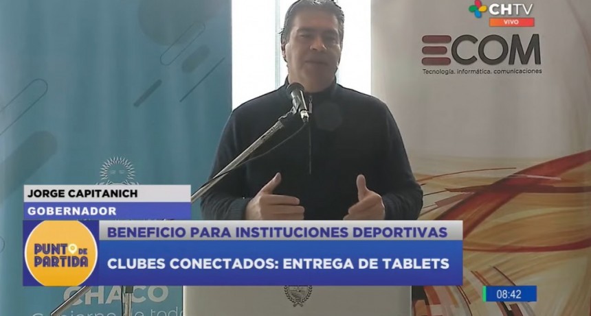Entregaron tablets a instituciones deportivas de Chaco