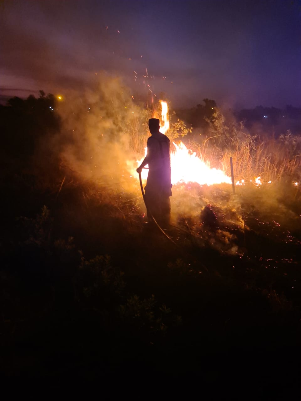 Villa &Aacute;ngela: INCENDIO DE PASTIZALES CAUS&Oacute; PELIGRO EN UN TERRENO BALD&Iacute;O 