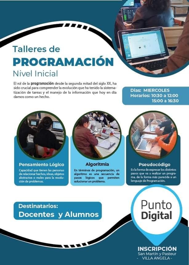 Villa Ángela: Se encuentra abierta la inscripción al Curso de Introducción a la Programación  